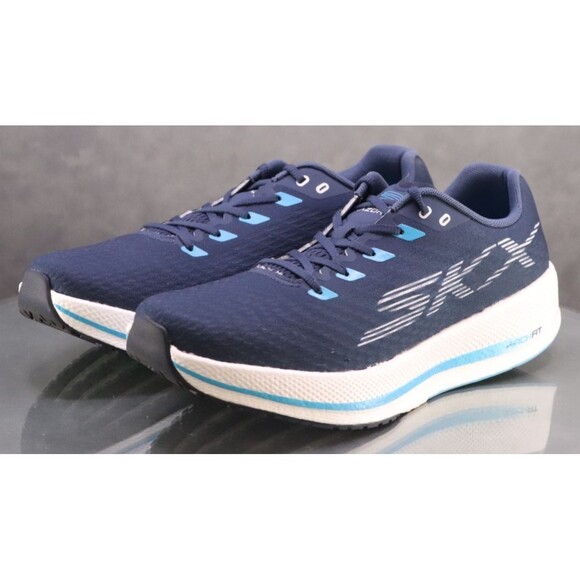 Skechers Razor 5 Arc Fit Go Run $120 Men's Running Shoes Size 11.5 Navy Blue EUC - Picture 1 of 11
